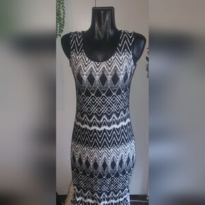 Mario Serrani maxi black/white dress M